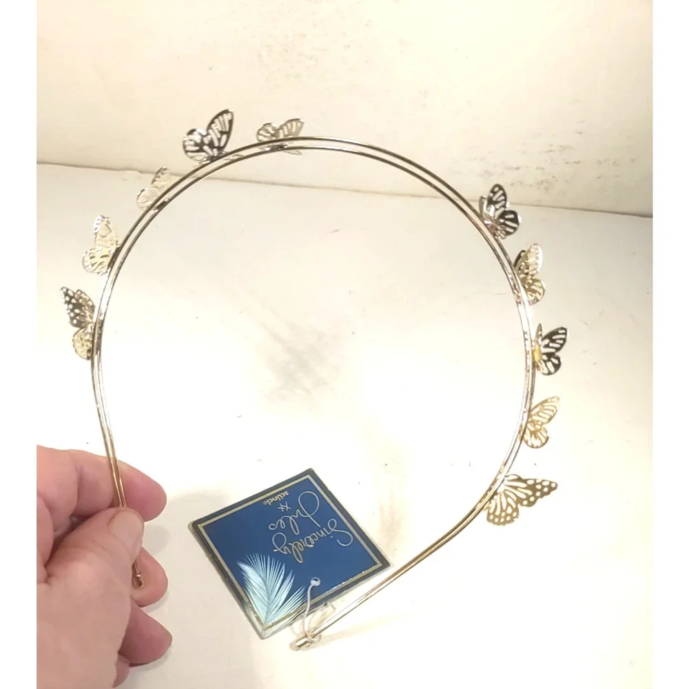 Sincerely Jules Fun Childs Tiara Gold Tone Butterfly